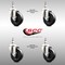 Service Caster 4 Inch 316SS Soft Rubber Wheel Swivel 12mm Threaded Stem Caster Set SCC SCC-SS316TS20S414-SRS-M1215-4 - alternate 4